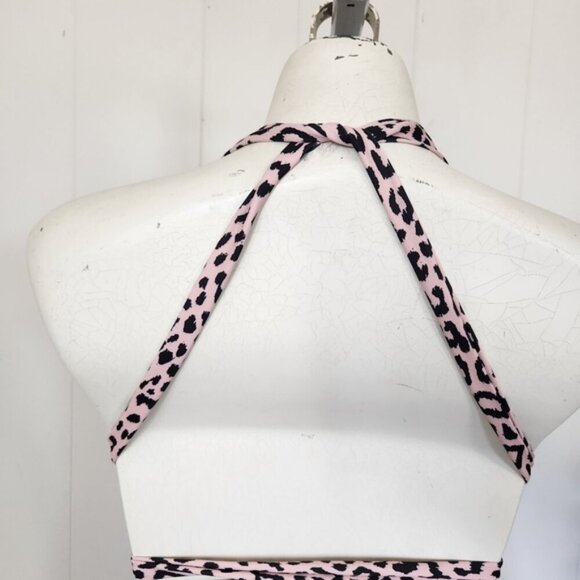 Shein NEW Leopard Animal Print One Piece Swimsuit Swim Bathing Suit Beach Sexy - Picture 6 of 11